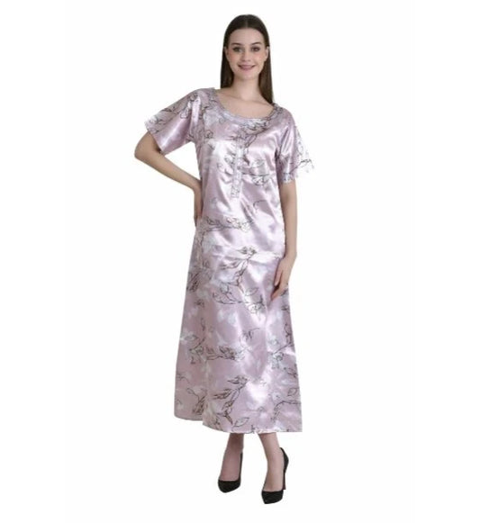 Printed Satin Nighty