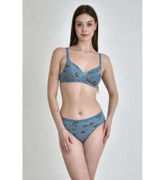 Printed Padded Lingerie Set