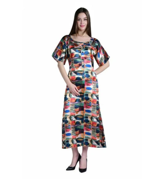 Printed Satin Nighty
