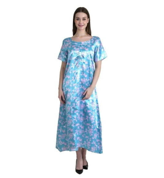 Printed Satin Nighty