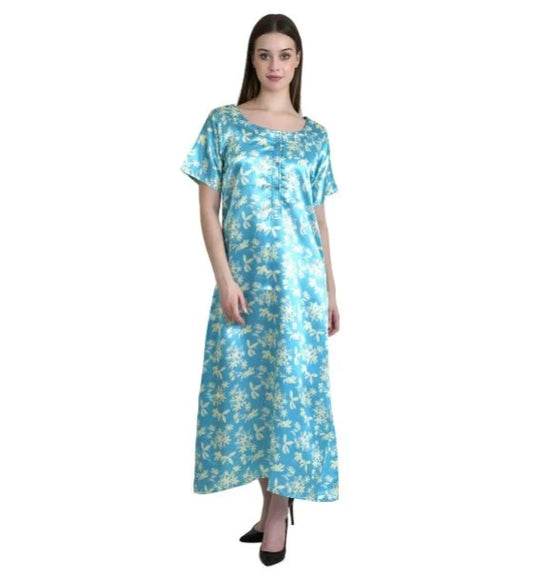 Printed Satin Nighty