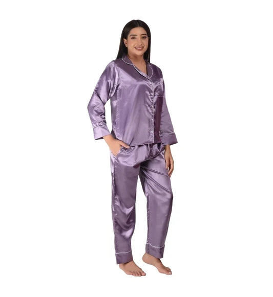 Satin Ladies Night Suits Set